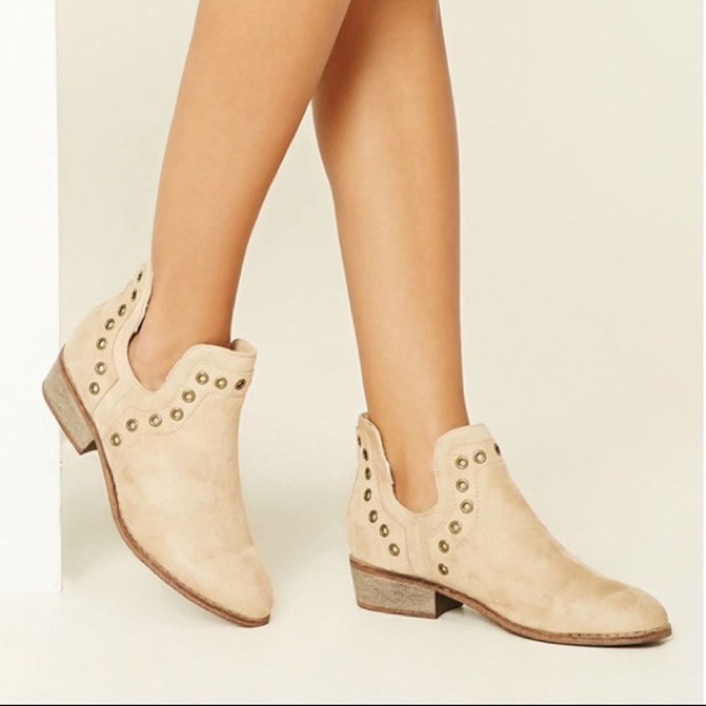 Tan Suede Booties